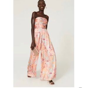 Amur strapless floral jumpsuit size 8 new with tags